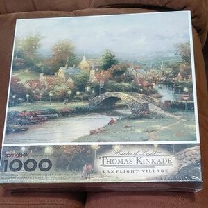 New Sealed Springbok Thomas Kinkade Lamplight Village Puzzle